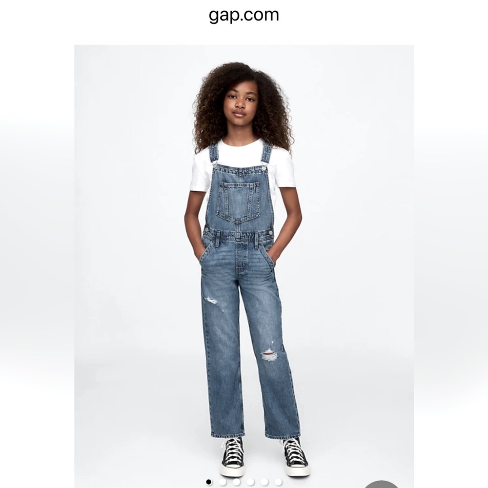 GAP Girls Classic Blue Jeans Overalls. Size L